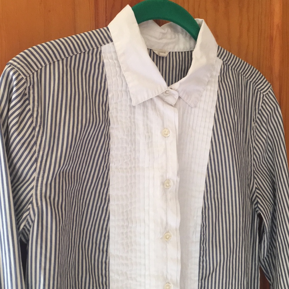 J Crew Tuxedo Shirt Dress - Picture 2 of 2